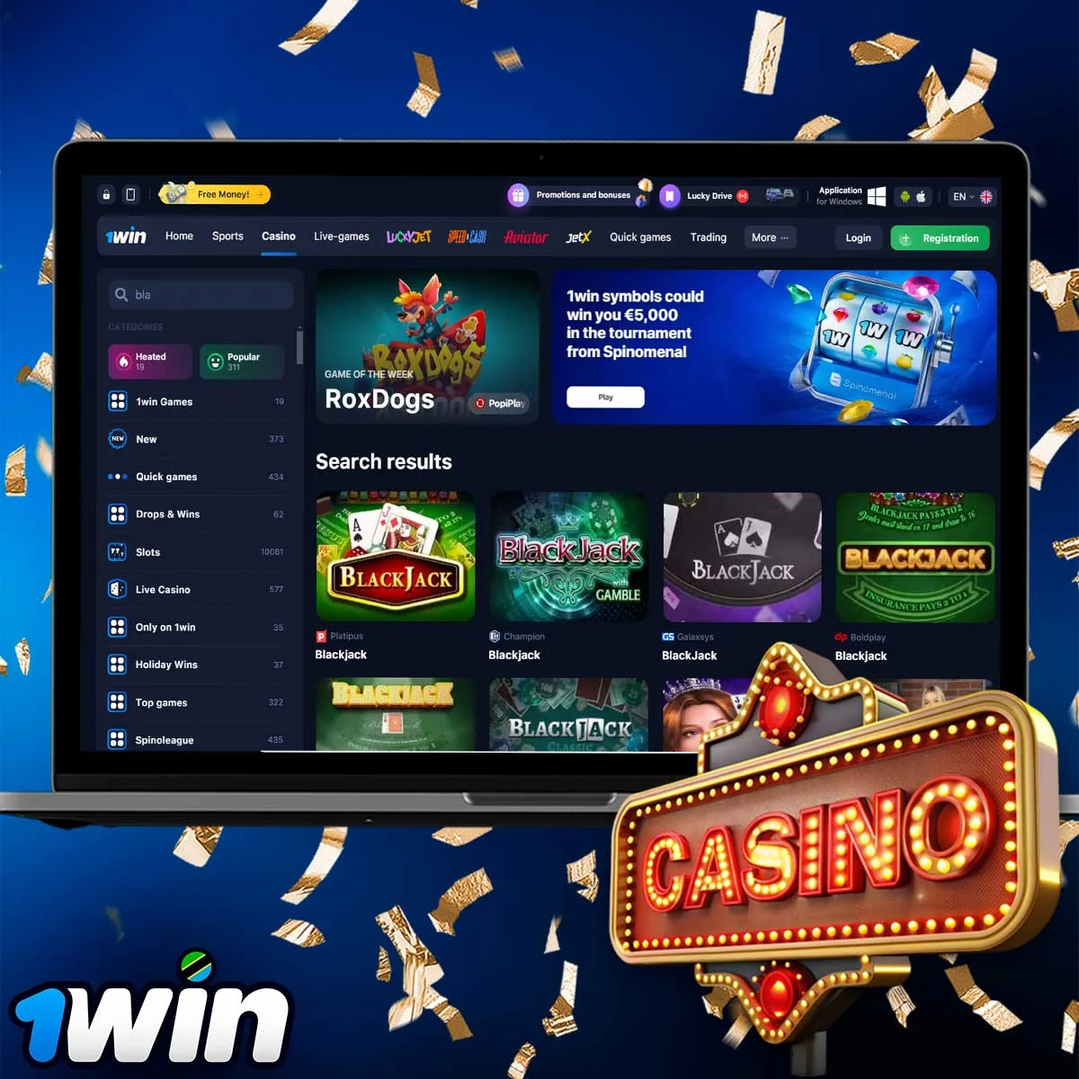 Information about Blackjack at 1Win Casino