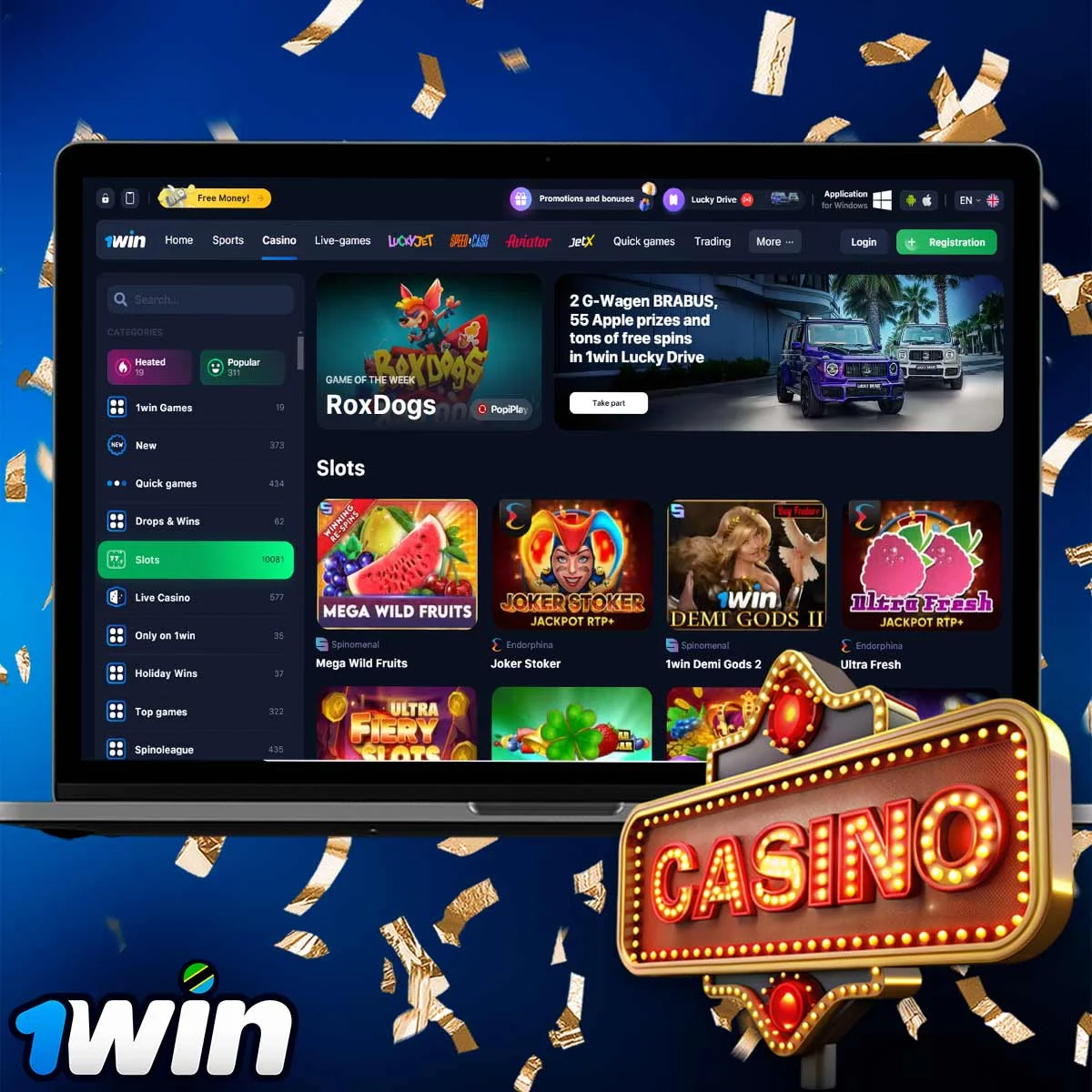 Information about slots at 1Win Casino